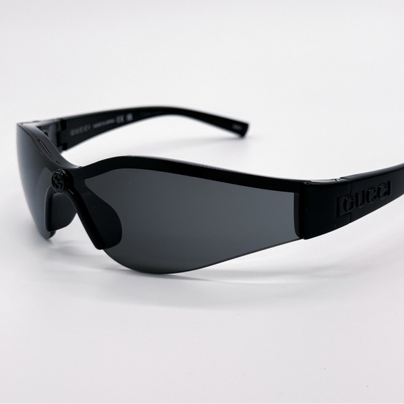 NEW GUCCI GG1651S 001 MASK HALF RIM BLACK WOMEN SUNGLASSES GUCCI - Picture 6 of 15